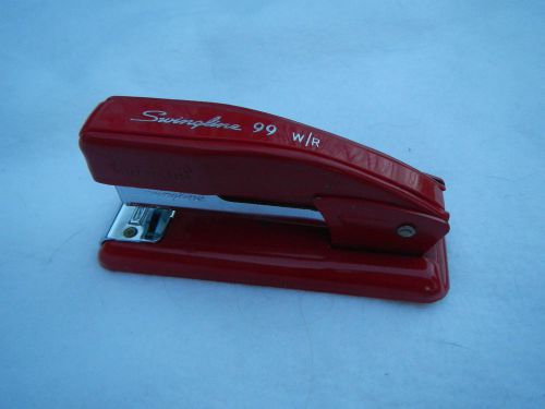 Vintage Red Swingline Stapler 99. with Letter Opener 4 3/4&#034; Long