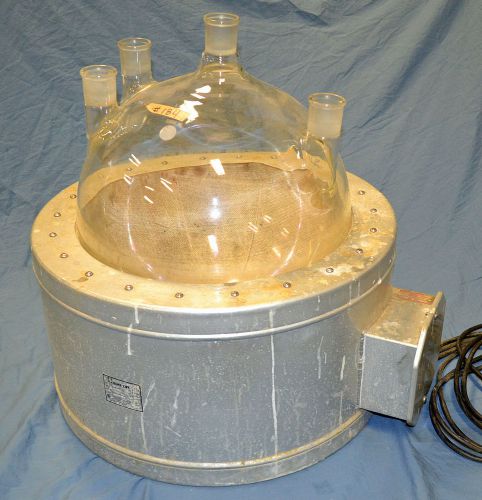 Glas-Col 50,000ml TM-120 Spherical Heating Mantle + 4-Neck 45/50 50L Flask