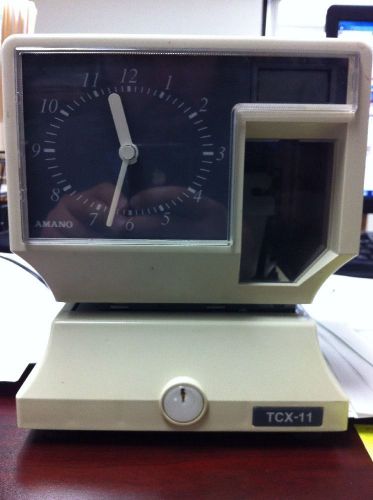amano tcx-11 Time clock Punch Clock Time Card With Power Supply, Box Of Cards