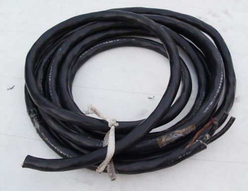 25&#039; copper 4 awg gauge 3 phase c conductor with ground power wire cable 600 volt for sale