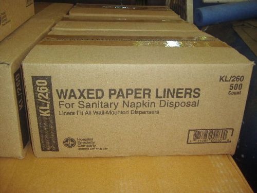 1000 Hospital Specialty Sanitary Napkin Disposal Waxed Paper Liner Bag KL 260