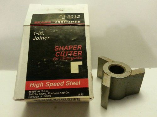 1&#034; JOINER SHAPER CUTTER FOR 1/2&#034; SPINDLE SEARS CRAFTSMAN NEW!