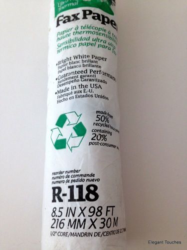 NEW Labelon  R-118 Thermal Fax Paper High Sensitivity Thermal 8.5 X 98 Feet