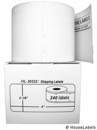 Dymo-compatible 30323 (30573) large shipping labels (2-1/8&#034; x 4&#034;) -- bpa free... for sale