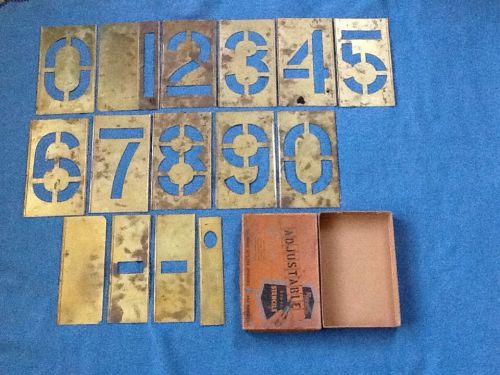 Reese&#039;s Brass Stencil Set 6 Inch Numbers Very Nice