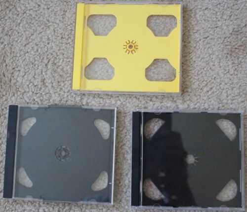 lot of 3 DOUBLE side Blank holder Cases Jewel Case FOR CD DVD