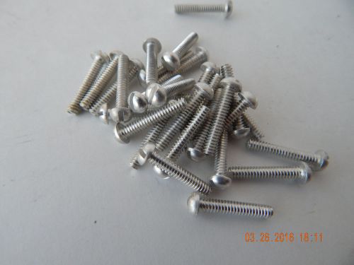Aluminum round head slotted machine screw. 6/32 x 3/4&#034;.  50 pcs. new for sale