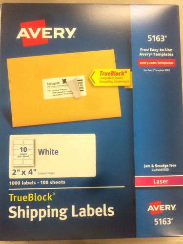Avery Mailing Labels with TrueBlock Technology for Laser Printers, 2 x 4 inches,