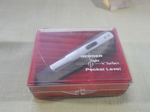 Berger Sight N Surface Pocket Level Made In America