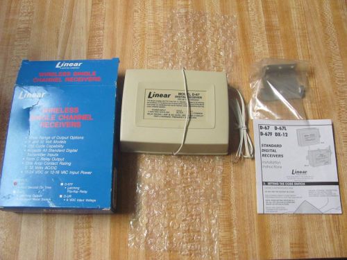 Linear D-67 11-24VDC or 12-16VAC Wireless Single Channel Receiver