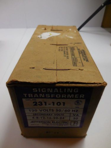Jefferson Electric Signaling Transformer Cat No. 231-101 NEW IN BOX