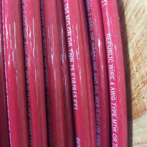 Thhn thwn-2 #4 awg stranded copper wire 258&#039; red building wire for sale