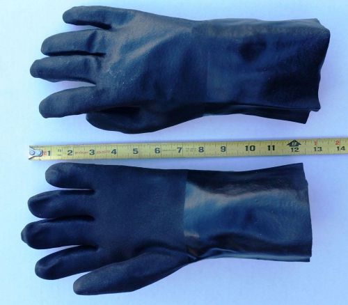 Industrial  Work Gloves PVC Coated Chemical  resistant, Cotton lined.13&#034;,   017D