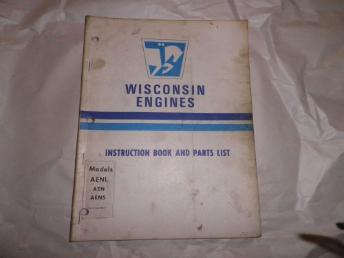 Wisconsin air-cooled engines instruction book and parts list for sale