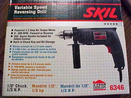 Skil Drill Variable Speed Reversing 3.2 Amp 1/2 Chuck NEW IN BOX Unopened USA