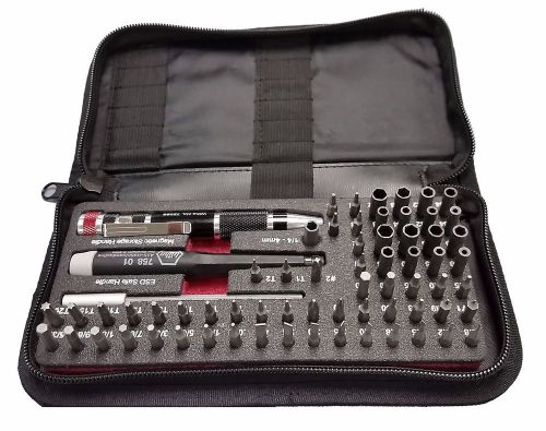 Wiha #75971 sys 4 master tech micro bit 68 piece set in zipper case w/ free tool for sale