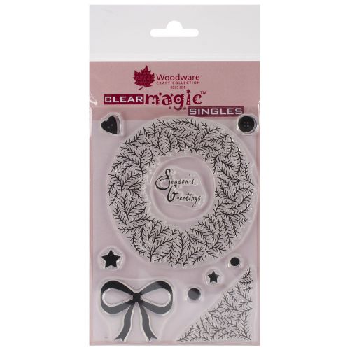 &#034;Woodware Clear Stamps 3.5&#034;&#034;X5.5&#034;&#034;-Twig Wreath&#034;