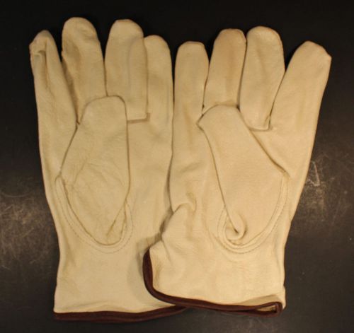 Firm Grip 100% Grain Pigskin Leather Large Gloves Protective Work Garden Etc NEW
