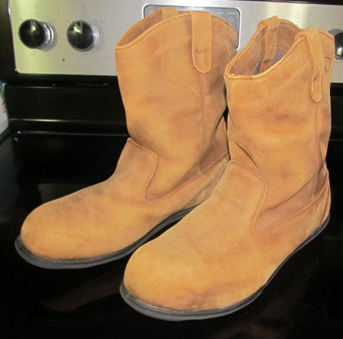 Mens Iron Age Waterproof Steel Toe Cowboy Style Work Boots Size 11 W 11W Brown