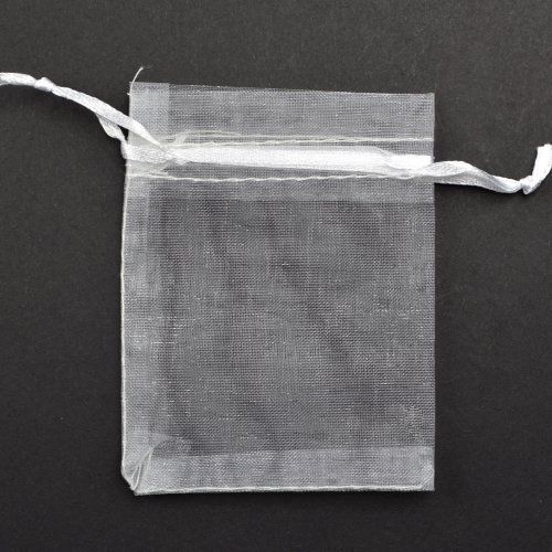 Bluecell Pack of 50pcs 3.5 x 2.7&#034; White Color Gift Bags Organza Drawstring Pouch