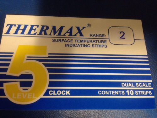 THERMAX Temperature  Level 5 Range B Pack of 10 (140 F - 180 F) 10Stripes