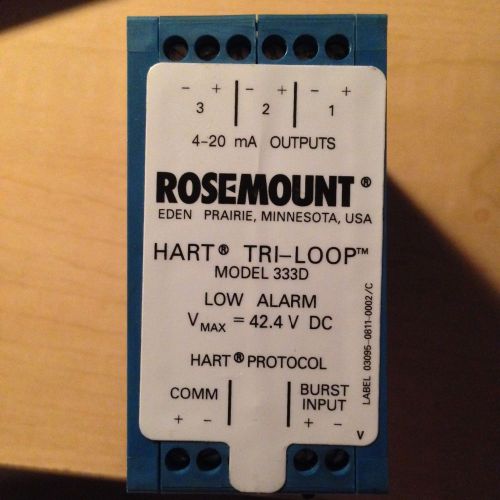 USED ROSEMOUNT HART TRI-LOOP 333DC2N306 LOW ALARM