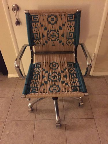 Unique Macrame Office Chair - Artist Up Cycled Ooak
