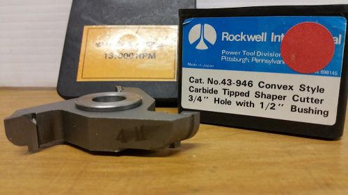 ROCKWELL 43-946 CONVEX STYLE CARBIDE TIPPED SHAPER CUTTER *BNOS**