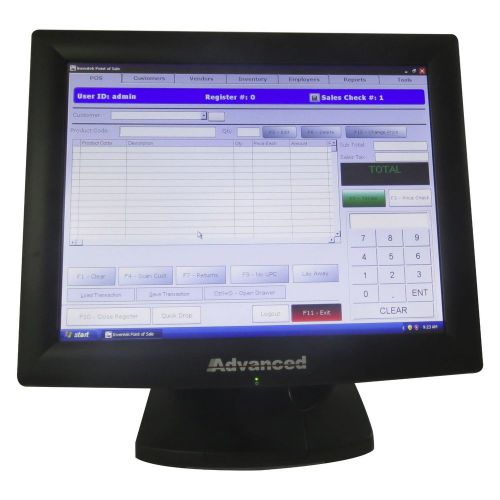 Retail Or Restaurant Point Of Sale POS System All in one touch screen 15&#034; 320GB
