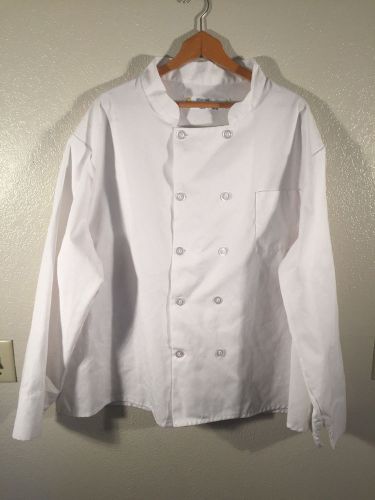 Gold Lion Executive Chef&#039;s Shirt White Cotton Long Sleeve Size XXXL