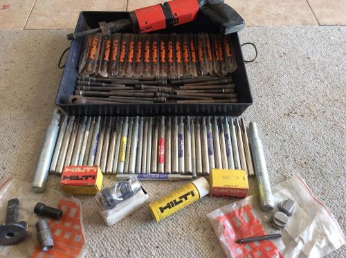 94 pcs HILTI 400dx  nail gun , Drill bits ,setting tools , piston pin ,&amp; more
