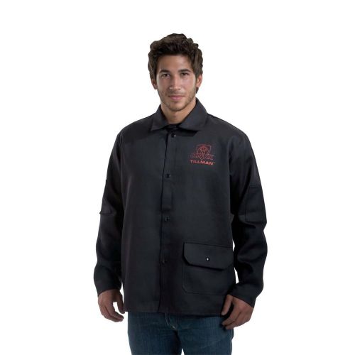 Tillman 9060 black onyx light duty flame retardant cotton jacket - 2xl for sale