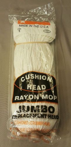 Cushion Head Rayon MOP Jumbo REPLACEMENT screw on threaded HEAD ~ Made in USA
