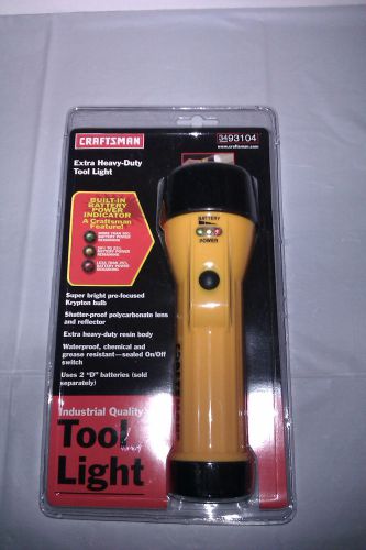 Craftsman extra heavy duty tool light battery power indicator nip industrial for sale
