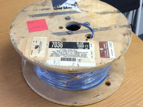 12 awg single conductor wire 1000 feet  alpha pt # 7036-1000-blue for sale