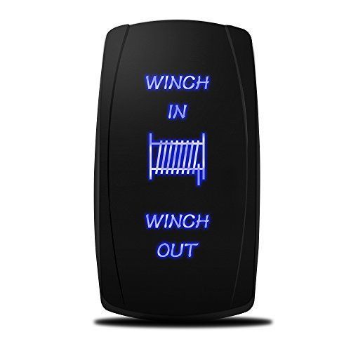 Mictuning 7pin momentary laser rocker switch winch in/out on-off-on 20 amp 12v for sale