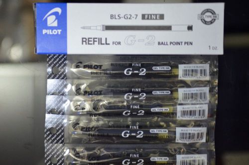Pilot G2 Refill 0.7mm roller gel ink ball pen Black BLS-G2-7 12pcs