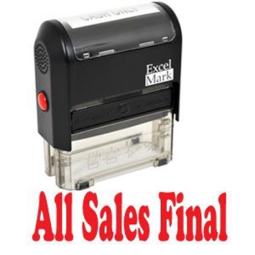 ExcelMark ALL SALES FINAL Self Inking Rubber Stamp - Red Ink (42A1539WEB-R)