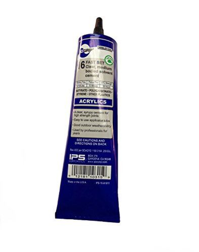 SCIGRIP 16 10315 Acrylic Cement Low-VOC Medium bodied 5 Ounce Tube Clear