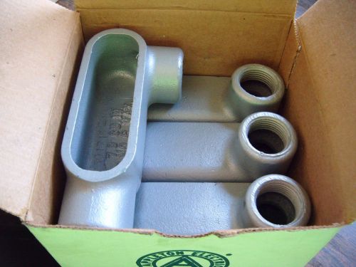 New appleton electric lot of 4 3/4&#034; conduit body grayloy ll27 for sale