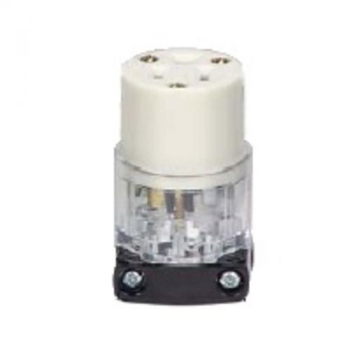Straight blade electrical connector, 125 v, 15 a, 2 pole, 3 wire, clear wd8269 for sale