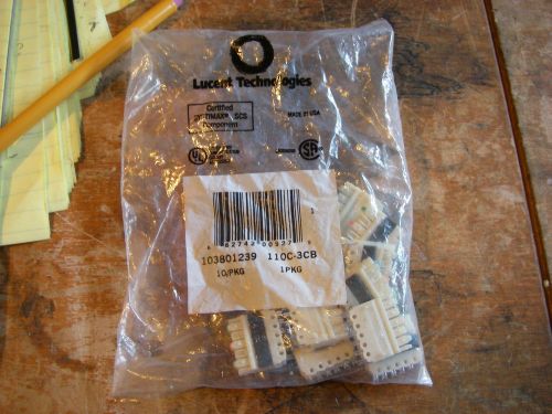 package of 10 pcs NEW 110C-3CB connecting block pushon 3 pair 103801239