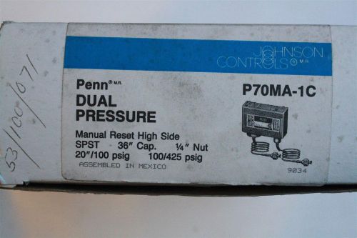 Johnson Controls Penn P70MA-1C Dual Pressure Control