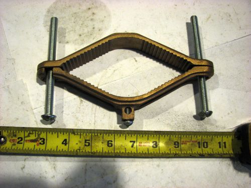 1 bronze grounding clamp bare wire type nsi g-6-s 4 1/2-6&#034; pipe 2 str free ship for sale