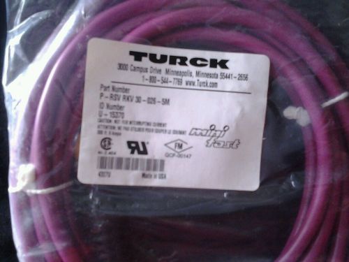 Turck elektronik mini fast cable connector p-rsv rkv 30-026-5m u-15370 3 pin