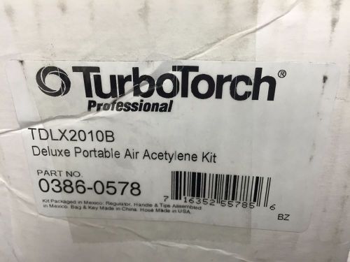 Turbo torch 0386-0578 tdlx2010b air acetylene torch kit with rolling tote for sale