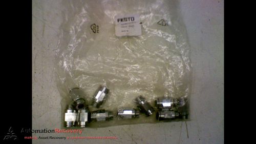 FESTO QS-F-G1/4-10 -PACK OF 10- SERIES X5 PUSH-IN FITTING 10MM, NEW