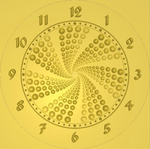 New Wall Clock Optical Illusion 3d or engrave for CNC Router Machine