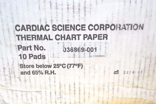 Cardiac Science Thermal Chart Paper 10 Pads. EXPIRED 2014-05