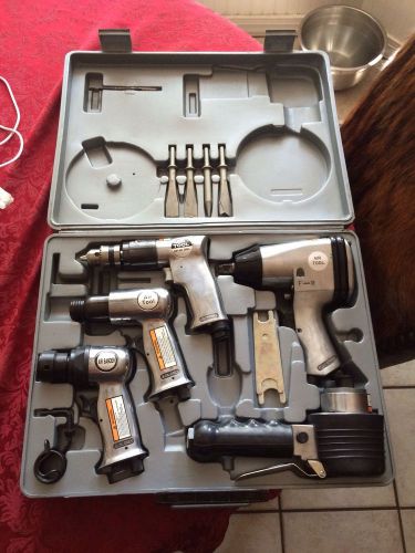 Nuline 5 Piece Pneumatic Air Tool Set Kit Drill Grinder Sander